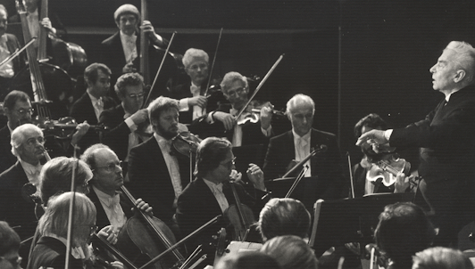 Herbert von Karajan conducts Mozart, Strauss, and Respighi in Osaka