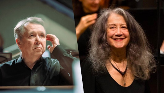Martha Argerich and Mikhail Pletnev perform Schubert, Chopin, and Mozart