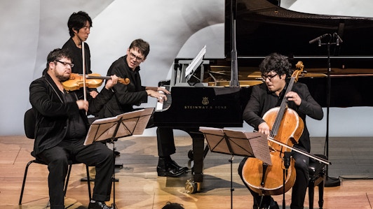 Lucas Debargue performs his own Piano Trio — With Alexandre and David Castro-Balbi
