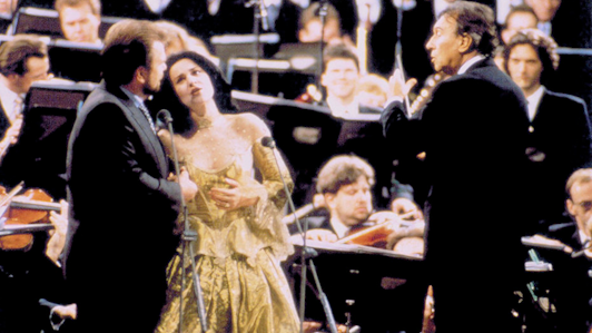 Claudio Abbado conducts Italian opera arias — With Bryn Terfel, Sergei Larin, and Angela Gheorghiu